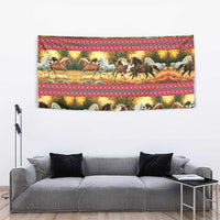 Horse Native American Pattern Christmas Christmas Tapestry Xmas Holiday Patterns - Wonder Print Shop