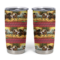 Horse Native American Pattern Christmas Christmas Tumbler Cup Xmas Holiday Patterns - Wonder Print Shop
