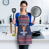 I Just Really Like Donkey Christmas Christmas Apron Xmas Holiday Patterns - Wonder Print Shop
