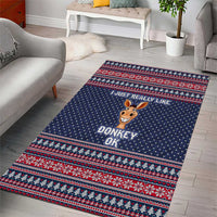I Just Really Like Donkey Christmas Christmas Area Rug Xmas Holiday Patterns - Wonder Print Shop