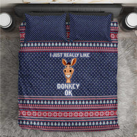 I Just Really Like Donkey Christmas Christmas Bedding Set Xmas Holiday Patterns - Wonder Print Shop