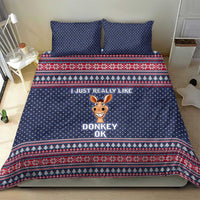 I Just Really Like Donkey Christmas Christmas Bedding Set Xmas Holiday Patterns - Wonder Print Shop