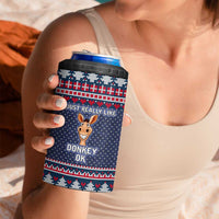 I Just Really Like Donkey Christmas Christmas 4 in 1 Can Cooler Tumbler Xmas Holiday Patterns - Wonder Print Shop