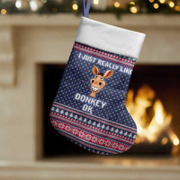 I Just Really Like Donkey Christmas Christmas Stocking Xmas Holiday Patterns - Wonder Print Shop