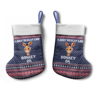 I Just Really Like Donkey Christmas Christmas Stocking Xmas Holiday Patterns - Wonder Print Shop