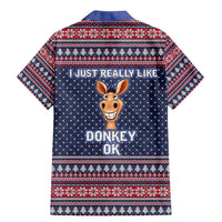 I Just Really Like Donkey Christmas Christmas Family Matching Mermaid Dress and Hawaiian Shirt Xmas Holiday Patterns - Wonder Print Shop