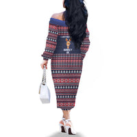I Just Really Like Donkey Christmas Christmas Family Matching Off The Shoulder Long Sleeve Dress and Hawaiian Shirt Xmas Holiday Patterns - Wonder Print Shop
