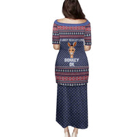 I Just Really Like Donkey Christmas Christmas Family Matching Puletasi and Hawaiian Shirt Xmas Holiday Patterns - Wonder Print Shop