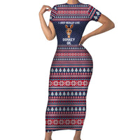 I Just Really Like Donkey Christmas Christmas Family Matching Short Sleeve Bodycon Dress and Hawaiian Shirt Xmas Holiday Patterns - Wonder Print Shop