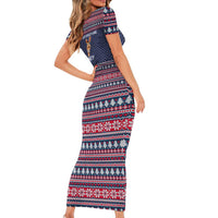 I Just Really Like Donkey Christmas Christmas Family Matching Short Sleeve Bodycon Dress and Hawaiian Shirt Xmas Holiday Patterns - Wonder Print Shop