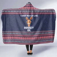 I Just Really Like Donkey Christmas Christmas Hooded Blanket Xmas Holiday Patterns - Wonder Print Shop