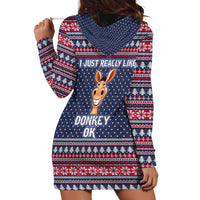 I Just Really Like Donkey Christmas Christmas Hoodie Dress Xmas Holiday Patterns - Wonder Print Shop