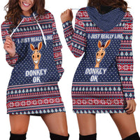 I Just Really Like Donkey Christmas Christmas Hoodie Dress Xmas Holiday Patterns - Wonder Print Shop