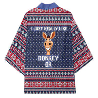 I Just Really Like Donkey Christmas Christmas Kimono Xmas Holiday Patterns - Wonder Print Shop