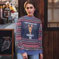 I Just Really Like Donkey Christmas Ugly Christmas Sweater Xmas Holiday Patterns - Wonder Print Shop