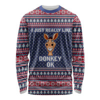 I Just Really Like Donkey Christmas Christmas Long Sleeve Shirt Xmas Holiday Patterns - Wonder Print Shop