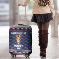I Just Really Like Donkey Christmas Christmas Luggage Cover Xmas Holiday Patterns - Wonder Print Shop