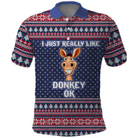 I Just Really Like Donkey Christmas Christmas Polo Shirt Xmas Holiday Patterns - Wonder Print Shop