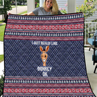 I Just Really Like Donkey Christmas Christmas Quilt Xmas Holiday Patterns - Wonder Print Shop