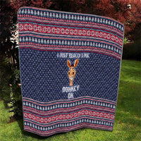 I Just Really Like Donkey Christmas Christmas Quilt Xmas Holiday Patterns - Wonder Print Shop
