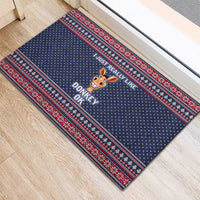 I Just Really Like Donkey Christmas Christmas Rubber Doormat Xmas Holiday Patterns - Wonder Print Shop