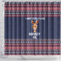 I Just Really Like Donkey Christmas Christmas Shower Curtain Xmas Holiday Patterns - Wonder Print Shop