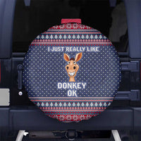 I Just Really Like Donkey Christmas Christmas Spare Tire Cover Xmas Holiday Patterns - Wonder Print Shop