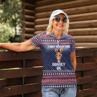 I Just Really Like Donkey Christmas Christmas Women Polo Shirt Xmas Holiday Patterns - Wonder Print Shop