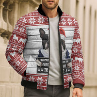 I Knocked Over Yhe Christmas Tree Christmas Christmas Bomber Puffer Jacket Xmas Holiday Patterns - Wonder Print Shop
