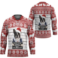 I Knocked Over Yhe Christmas Tree Christmas Christmas Hockey Jersey Xmas Holiday Patterns - Wonder Print Shop