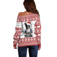 I Knocked Over Yhe Christmas Tree Christmas Christmas Off Shoulder Sweater Xmas Holiday Patterns - Wonder Print Shop