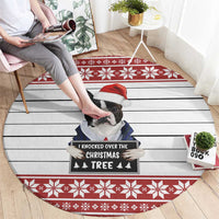 I Knocked Over Yhe Christmas Tree Christmas Christmas Round Carpet Xmas Holiday Patterns - Wonder Print Shop