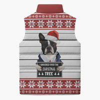 I Knocked Over Yhe Christmas Tree Christmas Christmas Sleeveless Puffer Jacket Xmas Holiday Patterns - Wonder Print Shop