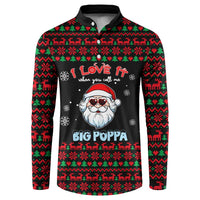 I Love It When You Call Me Big Poppa Christmas Christmas Button Sweatshirt Xmas Holiday Patterns - Wonder Print Shop
