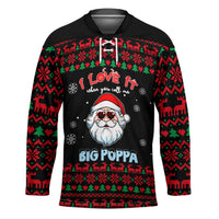 I Love It When You Call Me Big Poppa Christmas Christmas Hockey Jersey Xmas Holiday Patterns - Wonder Print Shop