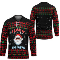 I Love It When You Call Me Big Poppa Christmas Christmas Hockey Jersey Xmas Holiday Patterns - Wonder Print Shop