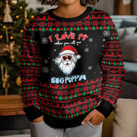 I Love It When You Call Me Big Poppa Christmas Kid Ugly Christmas Sweater Xmas Holiday Patterns - Wonder Print Shop