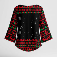 I Love It When You Call Me Big Poppa Christmas Christmas Kimono Sleeve Blouse Xmas Holiday Patterns - Wonder Print Shop