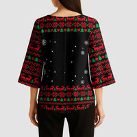 I Love It When You Call Me Big Poppa Christmas Christmas Kimono Sleeve Blouse Xmas Holiday Patterns - Wonder Print Shop