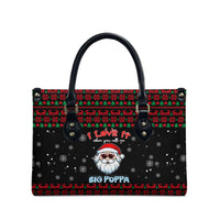 I Love It When You Call Me Big Poppa Christmas Christmas Leather Bag Xmas Holiday Patterns - Wonder Print Shop