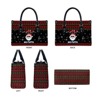 I Love It When You Call Me Big Poppa Christmas Christmas Leather Bag Xmas Holiday Patterns - Wonder Print Shop