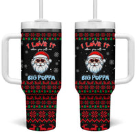 I Love It When You Call Me Big Poppa Christmas Christmas Tumbler With Handle Xmas Holiday Patterns - Wonder Print Shop