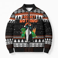I Regret Nothing Cat Christmas Christmas Bomber Puffer Jacket Xmas Holiday Patterns - Wonder Print Shop