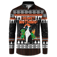 I Regret Nothing Cat Christmas Christmas Button Sweatshirt Xmas Holiday Patterns - Wonder Print Shop