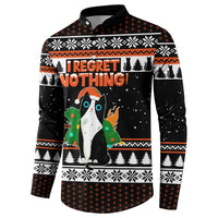 I Regret Nothing Cat Christmas Christmas Button Sweatshirt Xmas Holiday Patterns - Wonder Print Shop