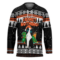 I Regret Nothing Cat Christmas Christmas Hockey Jersey Xmas Holiday Patterns - Wonder Print Shop