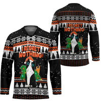 I Regret Nothing Cat Christmas Christmas Hockey Jersey Xmas Holiday Patterns - Wonder Print Shop