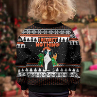I Regret Nothing Cat Christmas Kid Ugly Christmas Sweater Xmas Holiday Patterns - Wonder Print Shop