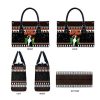 I Regret Nothing Cat Christmas Christmas Leather Bag Xmas Holiday Patterns - Wonder Print Shop
