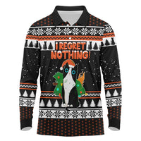 I Regret Nothing Cat Christmas Christmas Long Sleeve Polo Shirt Xmas Holiday Patterns - Wonder Print Shop